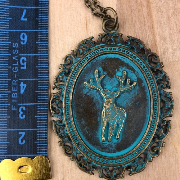 Reindeer pendant necklace from Toronto local artist, 30”, come with a box - Picture 6 of 9